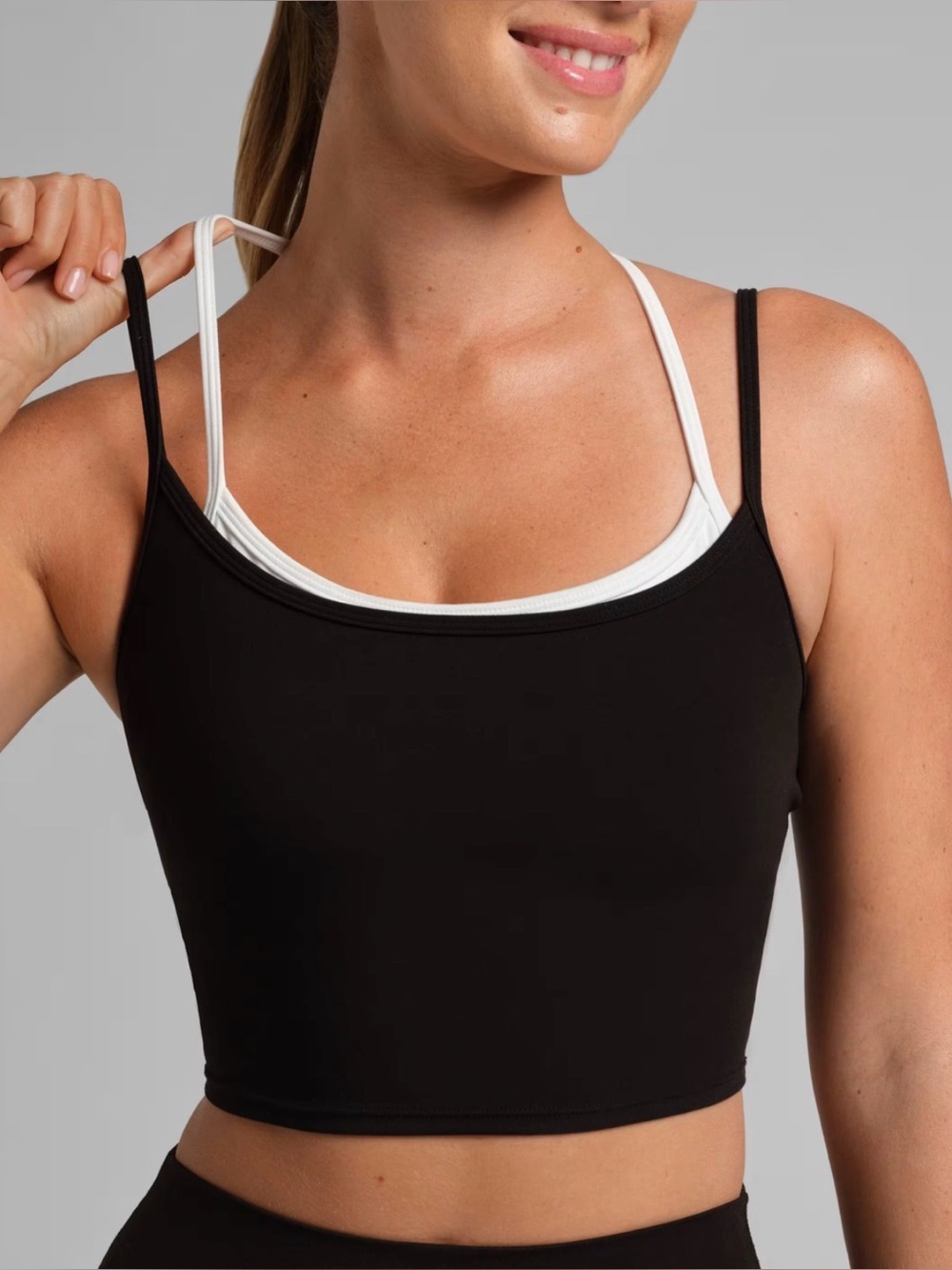 Comfrtcore Double-Layer Crop Tank